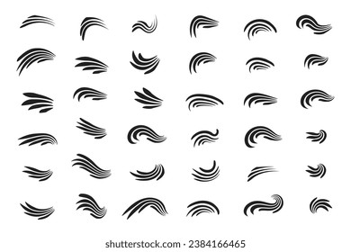 set of hand-drawn Ray Burst Accent Flourish, Word Emphasis accent flourish, doodle Accent design elements and ornaments, word accents decoration, Decorative elements, accents marks text ornament