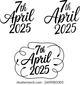 Set of Hand-Drawn Sale Labels with Decorative Typography 7th April 2025