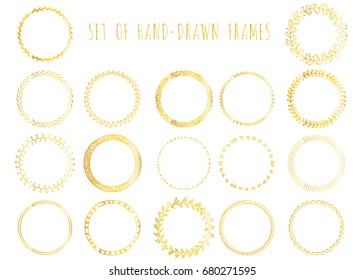 Set of hand-drawn seamless doodle borders. Sketch style vector illustration. Rustic decorative line borders, tribal elements. For seamless patterns, scrapbooking,  gift and present cards, web or print