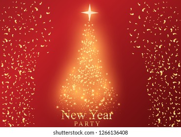 Set of hand-drawn sketchy Christmas snowflakes and stars in the shape of a Christmas tree vector illustration of calligraphy decoration Merry Christmas and Happy New Year, shiny Christmas tree