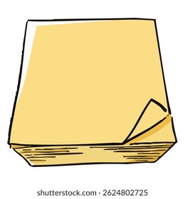 A set of hand-drawn sticky note vector illustrations,perfect for casual designs like notebooks,blog graphics,social media posts,or learning materials.