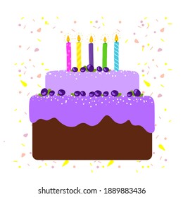 set of handdrawn tasty cake
