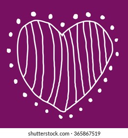 Set of hand-drawn valentines postcard print with hearts lettering letters red. Design elements. Doodle hand drawn style illustration for greeting card, t-shirts and bags print, scrapbooking