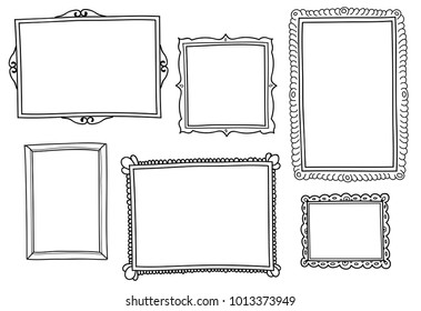 Set Of Hand-drawn Vector Frames.