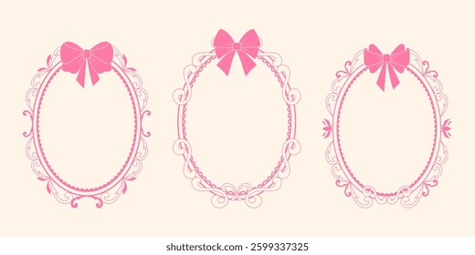 A set of hand-drawn vintage elegant frame. Vector illustration