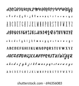 A set of hand-made fonts for use in your design