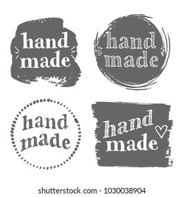 set of handmade labels,drawing in ink.