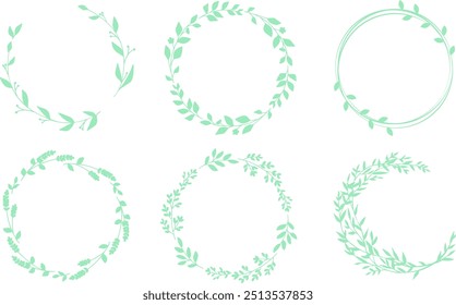 Set of hand-painted leaf frames.