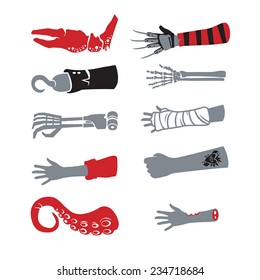 Set of hands