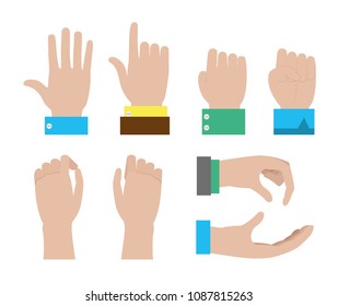 Set of hands of businessman