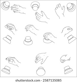 Set of Hands Holding a 3D Mouse