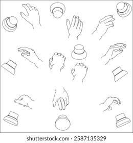 Set of Hands Holding a 3D Mouse