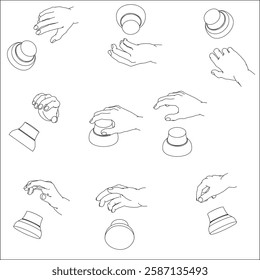 Set of Hands Holding a 3D Mouse