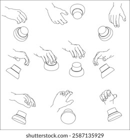 Set of Hands Holding a 3D Mouse