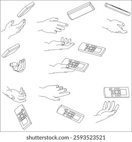 set of hands holding remote control
