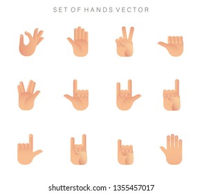 set of hands icon vector illustration eps10