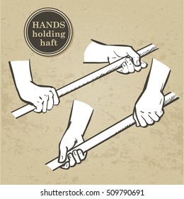 Set of hands isolated Hand holding collection - vector illustration