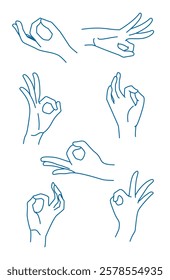 
set of hands - sign language OK