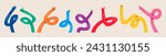 Set of hands in various conditions. Hands, bended, curved hands. Colorful vector illustration
