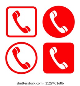 Set handset icons - stock vector