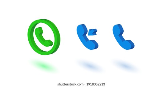 Establecer el icono isométrico del dispositivo de mano. Vector