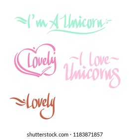 Set of handwritten lettering isolated on white background for posters, cards and much more.