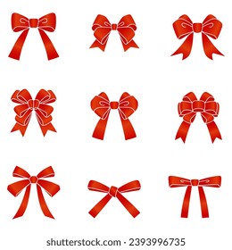 Set of handwritten ribbon icons vector