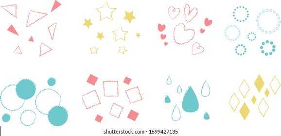 Set of handwritten style icon.