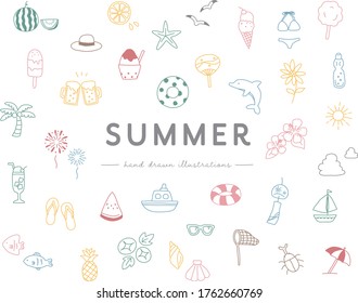 夏 手書き のイラスト素材 画像 ベクター画像 Shutterstock