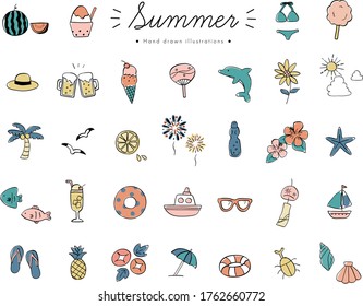 夏 手書き のイラスト素材 画像 ベクター画像 Shutterstock