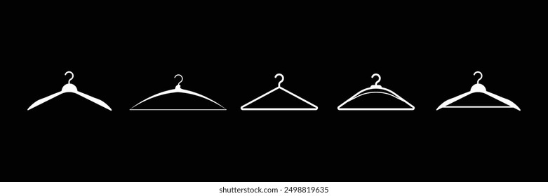 Set of Hanger icon collection. Clothes hanger symbol. Vector Illustration.