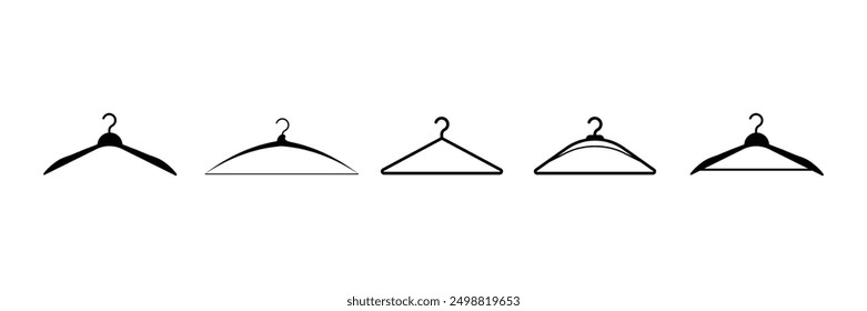 Set of Hanger icon collection. Clothes hanger symbol. Vector Illustration.