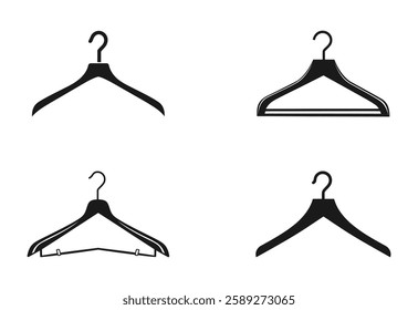 Set of Hanger vector black and white Clean and Professional Design