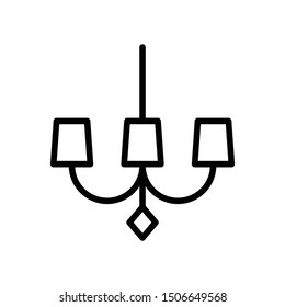 Set of hanging light bulbs long passage. Trendy flat vector light bulb icons with concept of idea,  Roof Light Design