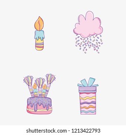 set happy birthday decoration to celebrate event