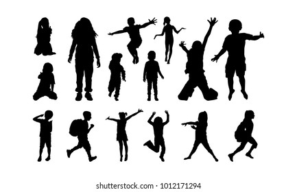 Child Silhouette Draw Images, Stock Photos & Vectors | Shutterstock