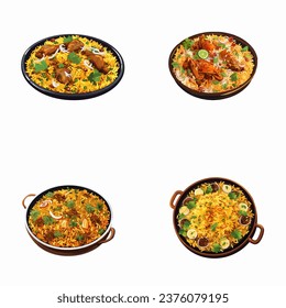 set of happy cute biryani watercolor illustrations for printing on baby clothes, pattern, sticker, postcards, print, fabric, and books