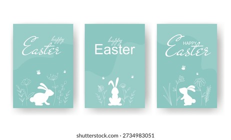Set of Happy Easter cards