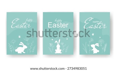 Set of Happy Easter cards