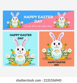 set of happy easter day illustration design hand drawn. easter hand drawn vector design