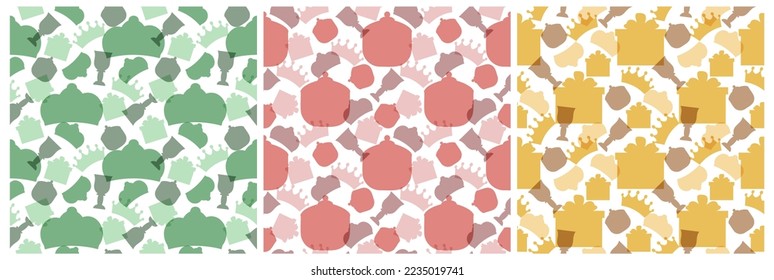 Set of Happy Epiphany Day Seamless Pattern Design Christian Festival to Faith in Template Hand Drawn Cartoon Flat Illustration