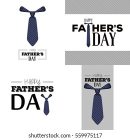 Set of happy father's day graphic design, Vector illustration