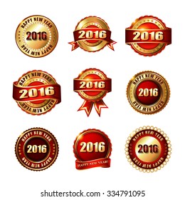 Set of Happy New Year 2015 Golden Label with Ribbon. Vintage Template.
Merry Christmas! PERFECT: for Greeting Cards, Invitation, Style design, Backgrounds.Vector illustration