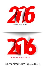 Set of Happy new year 2016 Text Design