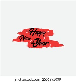  Set of Happy New Year 2025 minimalist geometric elements and typography, abstract icons in minimalist style, Holiday decoration. 