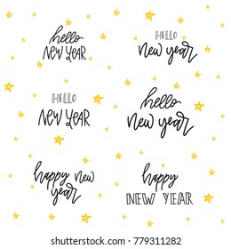 Set Happy New year. Congratulation