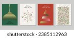Set of happy new year and merry christmas concept background. Elements of decorative bauble, christmas tree, snowflake, ball, halftone texture. Art design for card, poster, cover, banner, decoration.