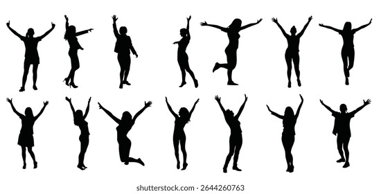 Set of happy people vector illustration