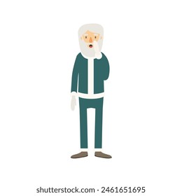 set of happy Santa poses illustration