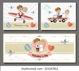 Set of Happy Valentine's Day vector design,wedding invitation,valentine's day card